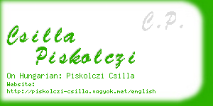 csilla piskolczi business card